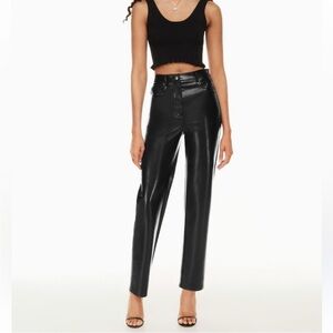 Babaton Aritzia woman’s black high waisted trousers pants
